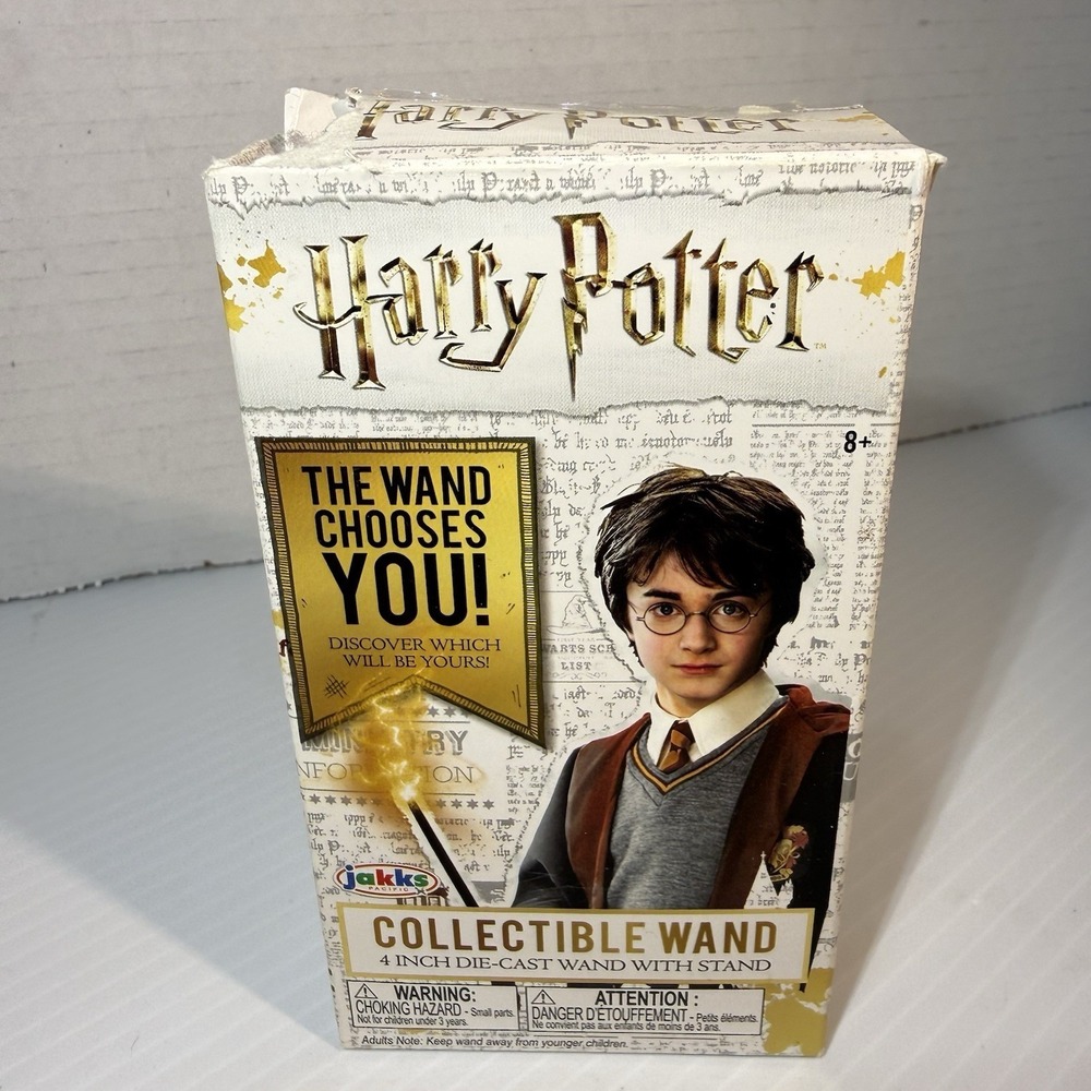 Harry Potter Miniature Collectible Die Cast 4" Wand Display Stand Toy with Box